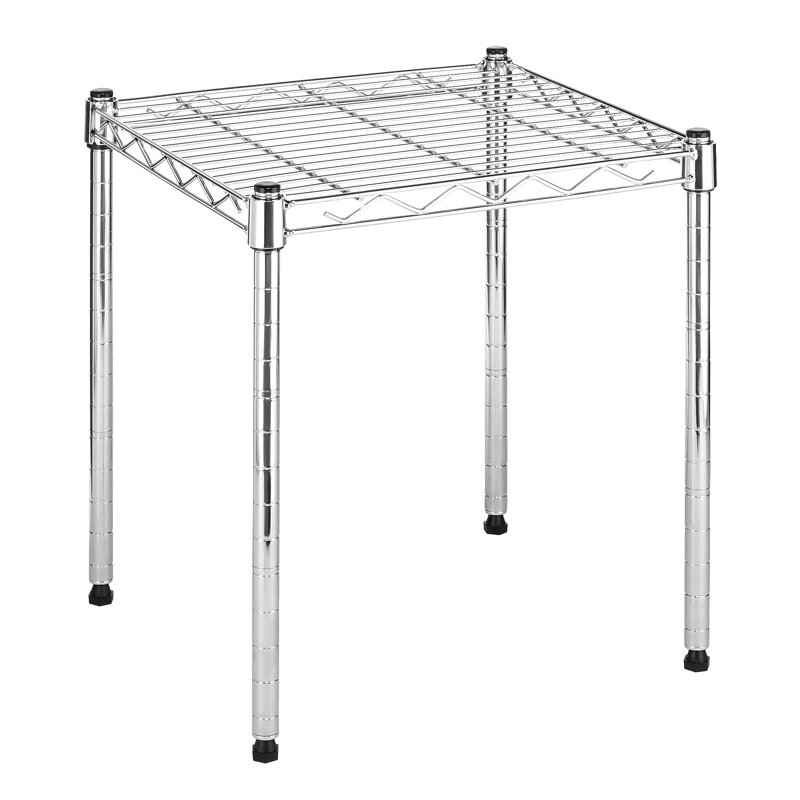 Adjustable 15'' Chrome Metal Modular Storage Shelving Unit