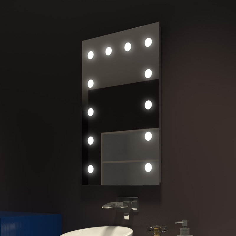Elegant 24x36 Frameless LED Vanity Mirror, Dimmable & Polished Edge