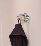 Chrome Modern Double Swivel Wall Mounted Robe Hook