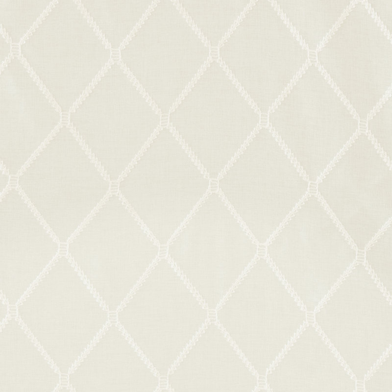 Ivory Embroidered Sheer Rod Pocket Drape Panel