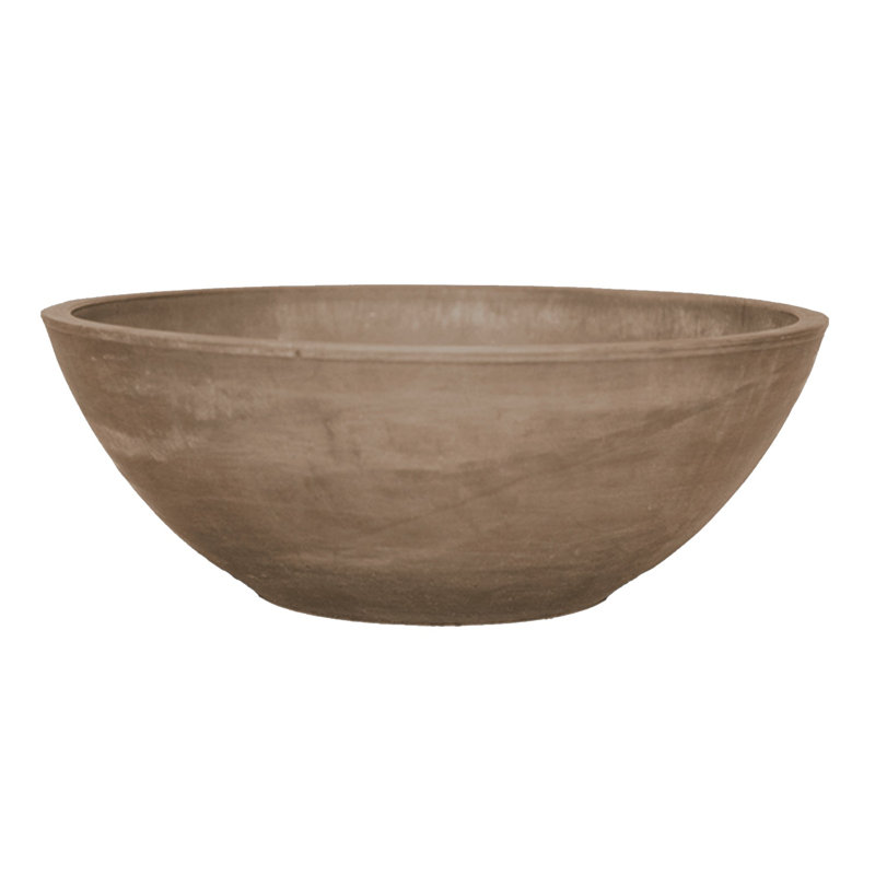 Taupe Classic Transitional Round Tabletop Planter for Indoor & Outdoor