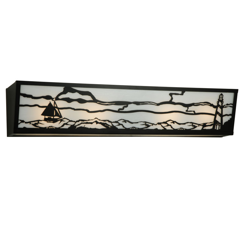 Beacon Sail 4-Light Dimmable Bronze & Black Vanity Bar