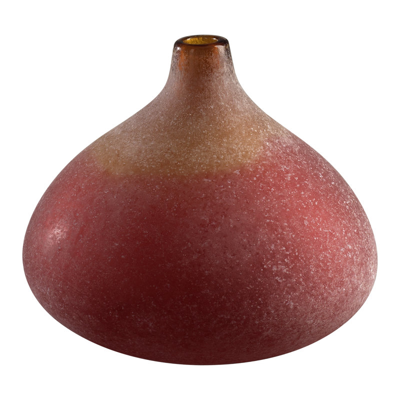 Yellow Bohemian Glass Bud Table Vase, 13.75"