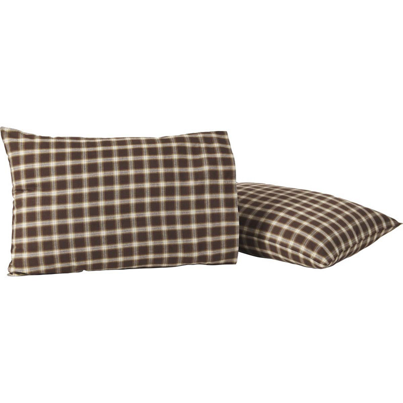 Rory Brown Plaid Cotton Standard Pillowcase Set