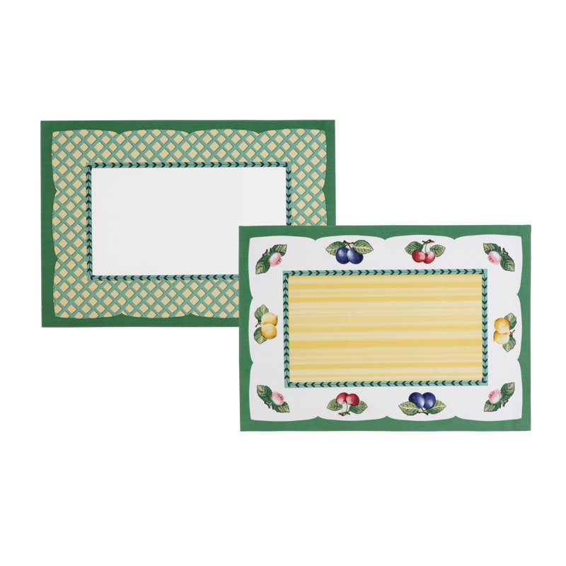 French Garden 20" Cotton Reversible Placemats Set of 4