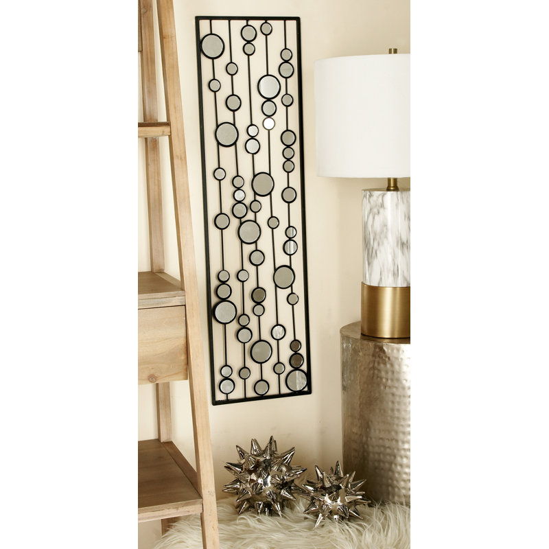 Eccentric Glam Geometric Mirror Wall Decor Set of 3 in Black