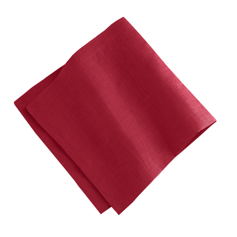La Classica Red Linen Napkin Set of Four