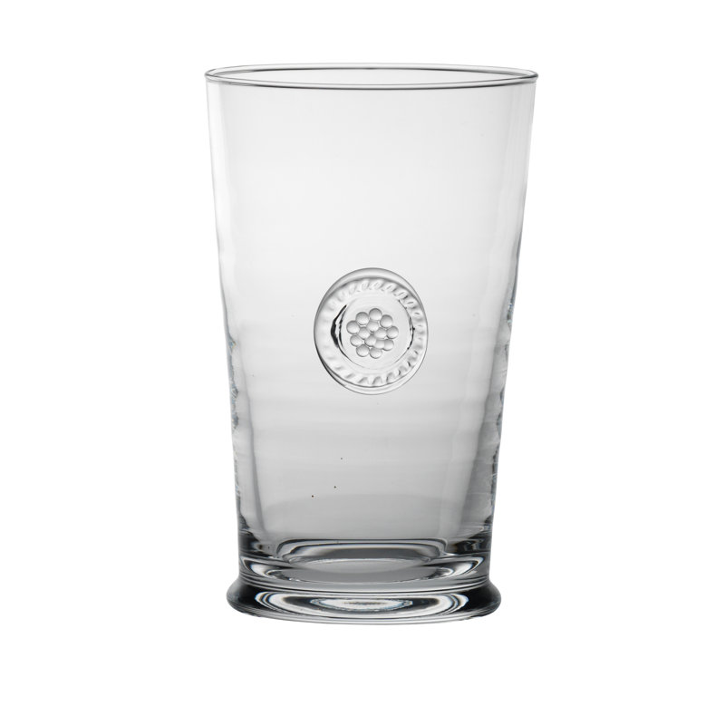 Embossed Clear Glass Highball with French Provincial Style