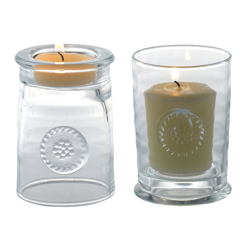 Elegant Berry & Thread Glassware Votive Holder