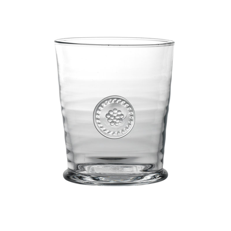 French Country 13 oz Clear Embossed Old Fashioned Glass