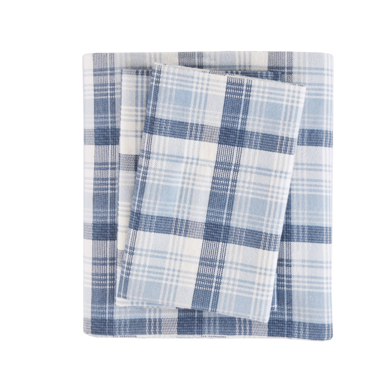 King Gray Cotton Flannel Animal Print Bedding Set