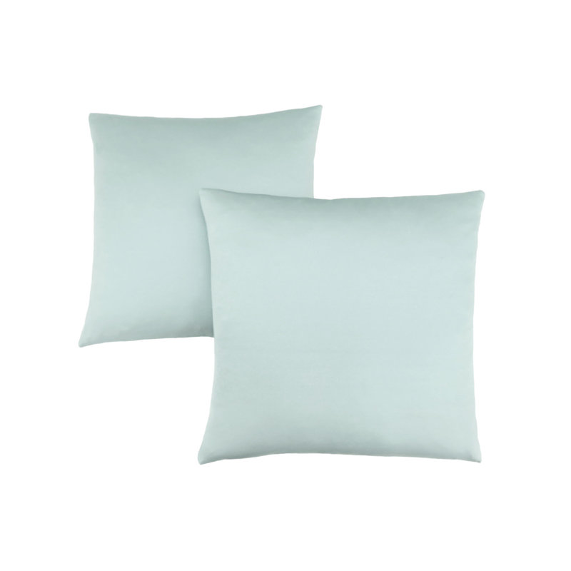 Mint Green Satin 18" Square Accent Pillow Set