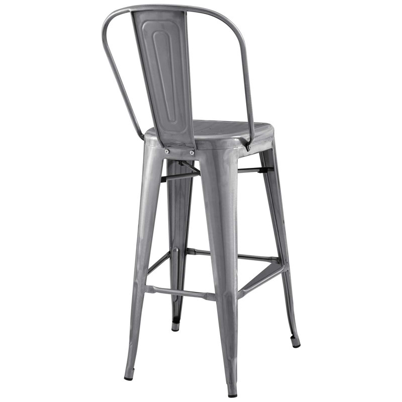 Promenade 30" Gunmetal Industrial Modern Metal Bar Stool
