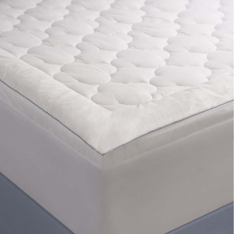 Queen Size Cooling Cotton Down Alternative Mattress Pad