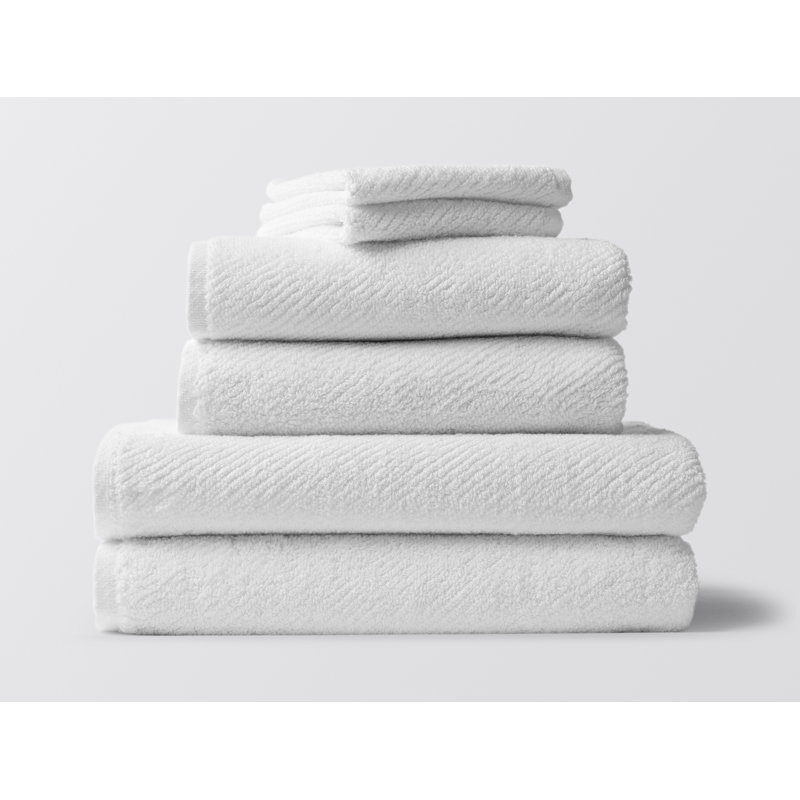 Oversized Alpine White Organic Cotton Hand Towels Set