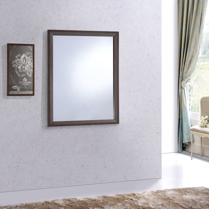 Tracy Cappuccino Rectangular Wood Dresser Mirror