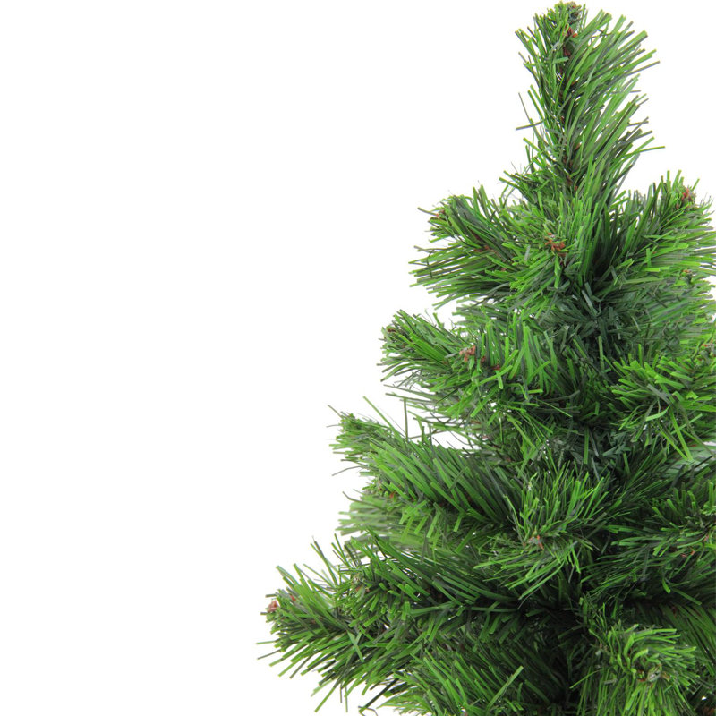 12" Mini Pine Tabletop Christmas Tree with Faux Wood Base - Unlit