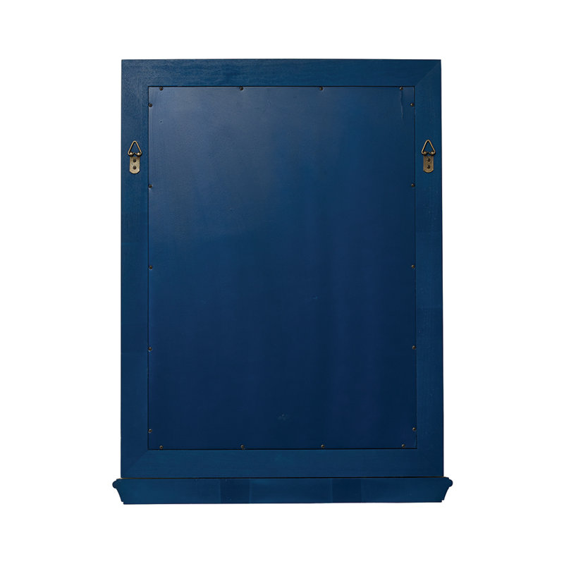 Cherie Royal Blue Rectangular Wood Bathroom Vanity Mirror