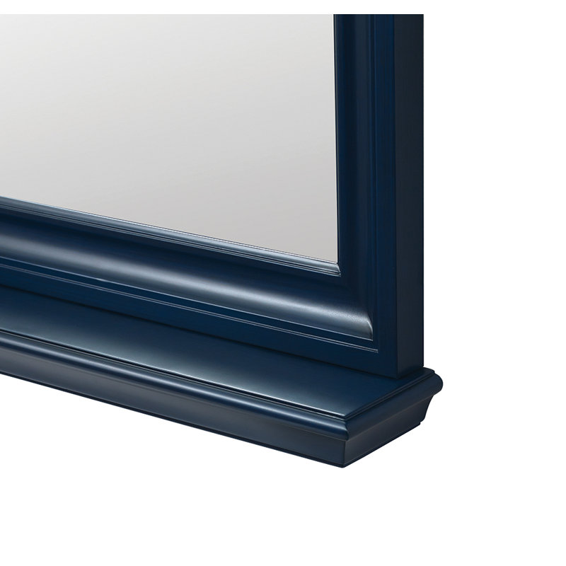 Cherie Royal Blue Rectangular Wood Bathroom Vanity Mirror