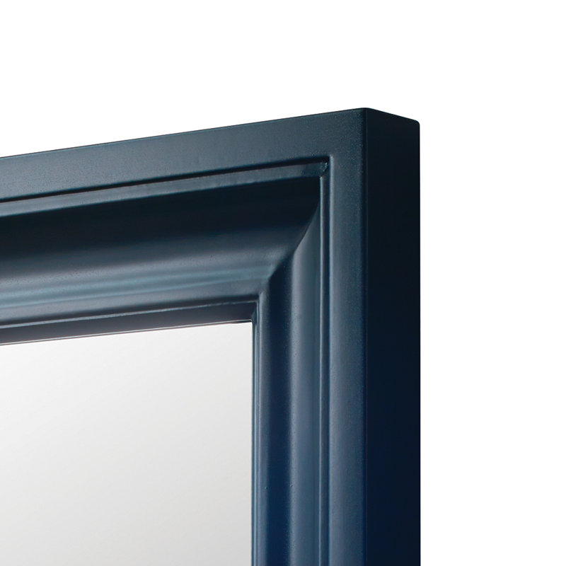 Cherie Royal Blue Rectangular Wood Bathroom Vanity Mirror