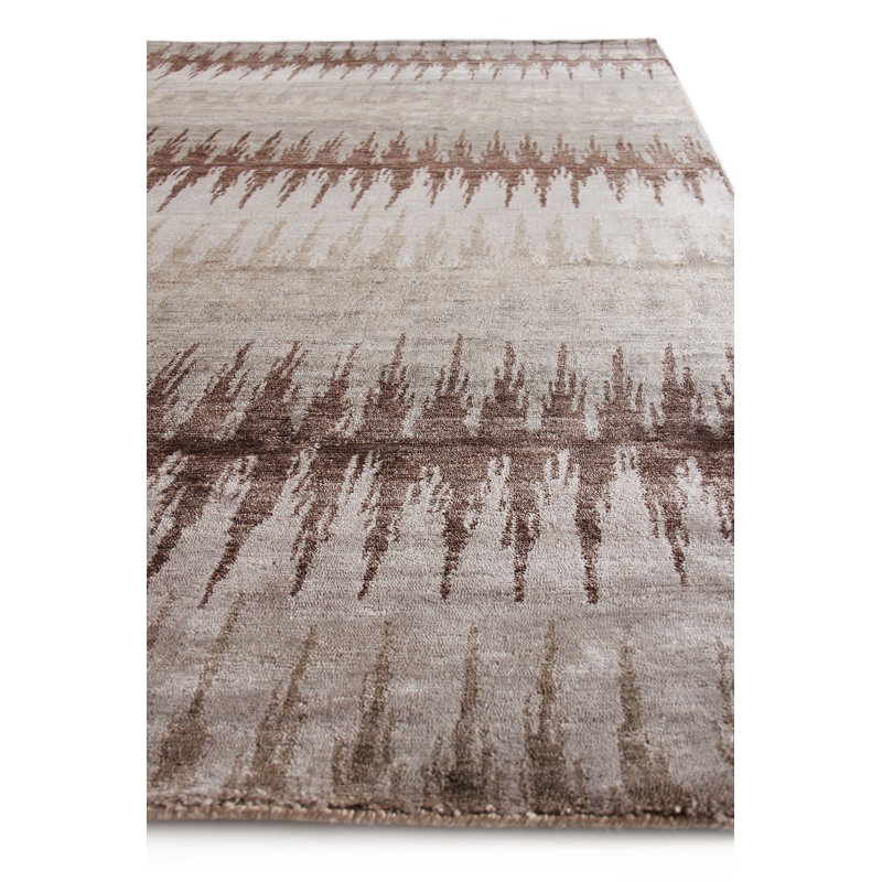 Gray Hand-Knotted Viscose 8' x 10' Area Rug