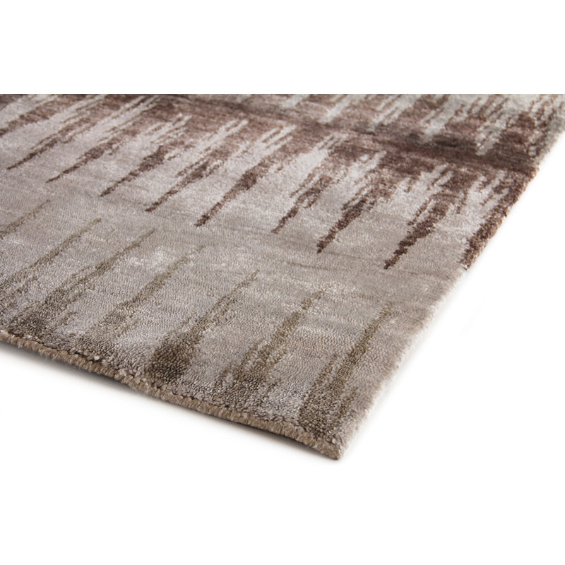Gray Hand-Knotted Viscose 8' x 10' Area Rug