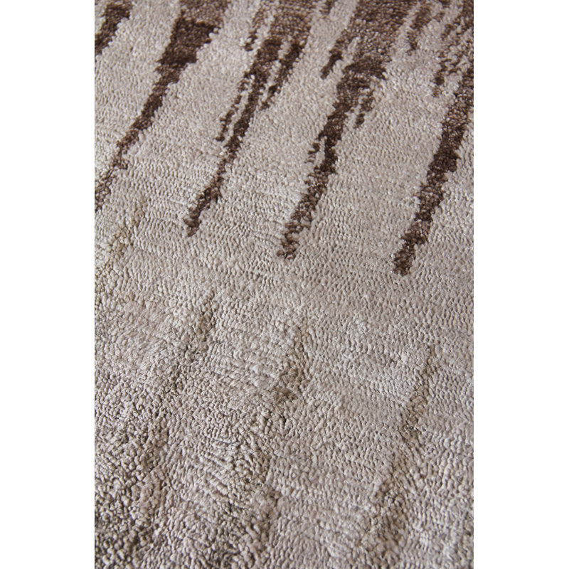 Gray Hand-Knotted Viscose 8' x 10' Area Rug