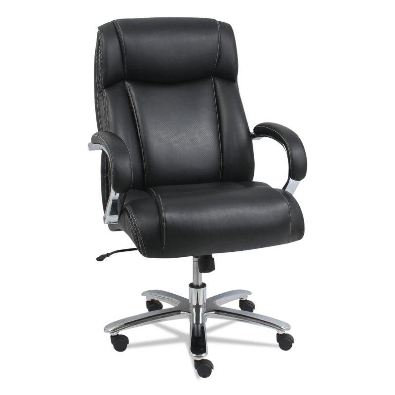 Maxxis Series Black Leather Executive Chair with Chrome Base