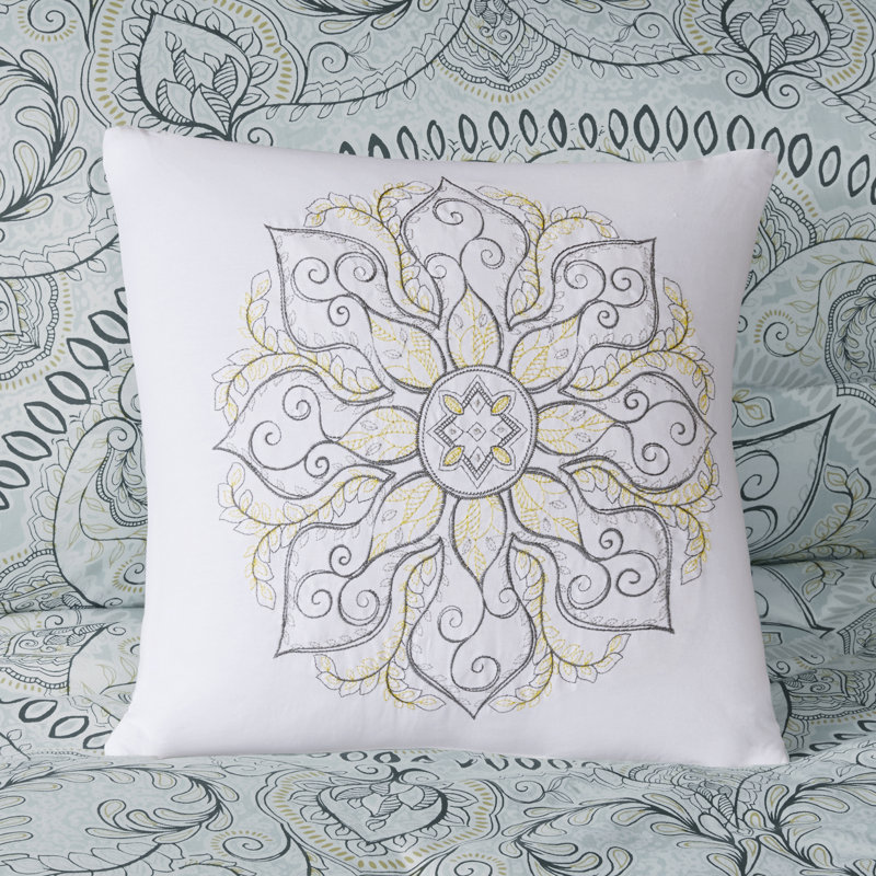 Lucinda Blue California King Reversible Cotton Sateen Comforter Set