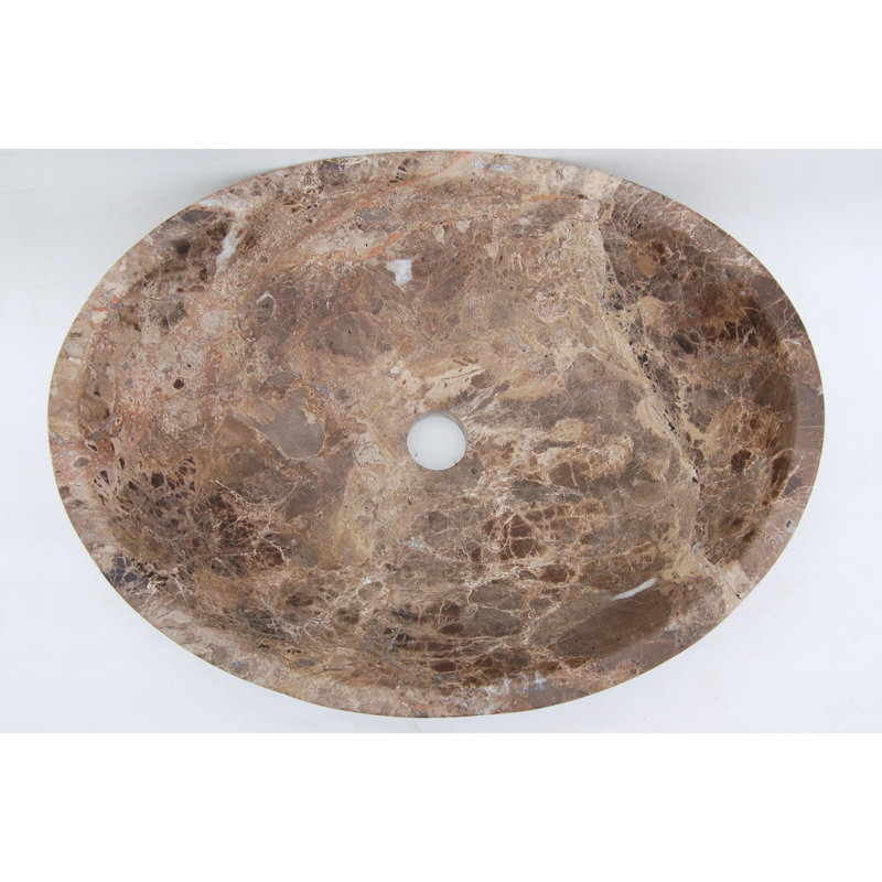 Eden 14'' Dark Brown Marble Canoe Sink