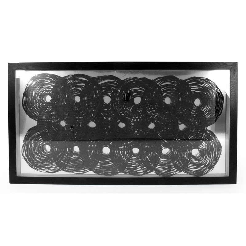 Black and Metallic Abstract Paper Framed Art