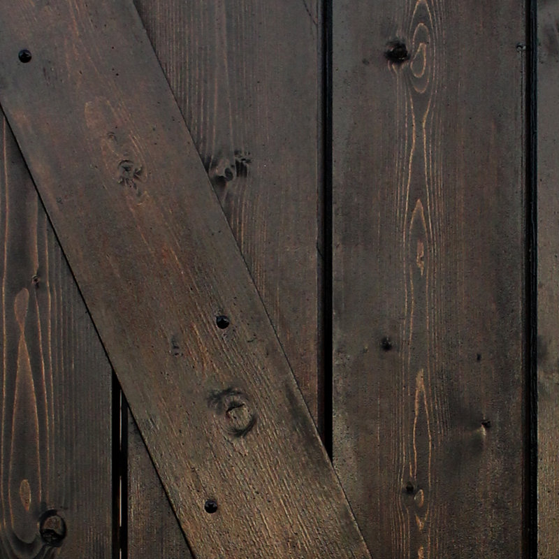 Dark Coffee Solid Pine 84'' Barn Door with Hardware Kit