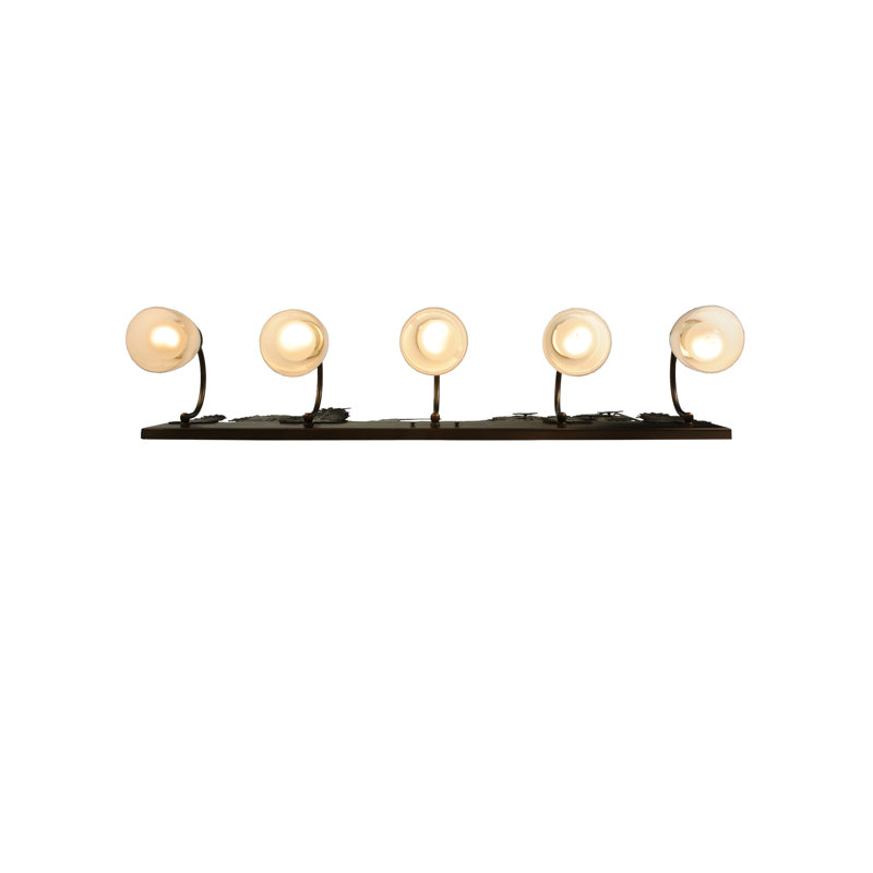 Bronze 5-Light Energy Star Vanity with White Accents