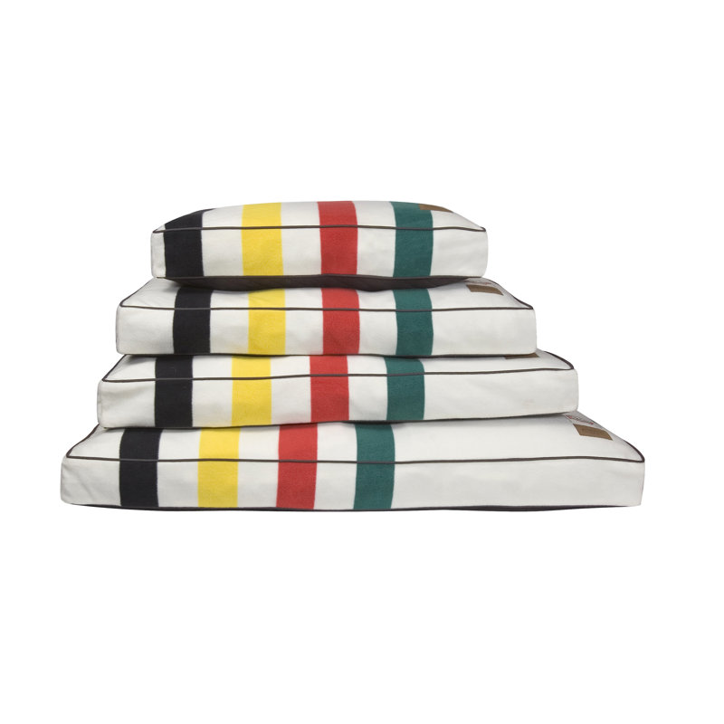 Small Orthopedic Outdoor Elevated Pet Bed with Stripes