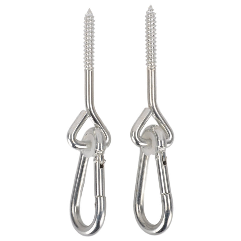 3/8" x 4" Silver Steel Swing Hanger with Spring Clip