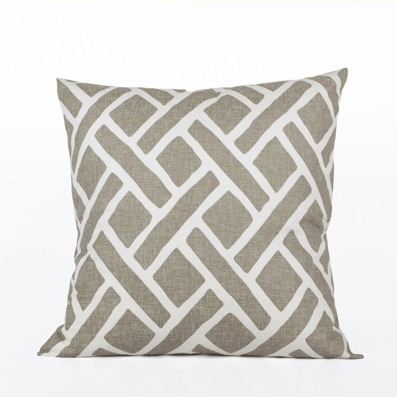 Martinique Taupe Cotton Euro Pillow Covers, 18 x 18