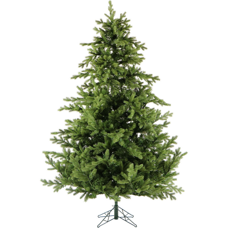 7.5-Foot Green Pine Artificial Christmas Tree with Hinged Branches