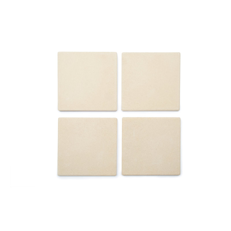 Cordierite Beige Rectangular Pizza Grill Stone Tiles, Set of 4