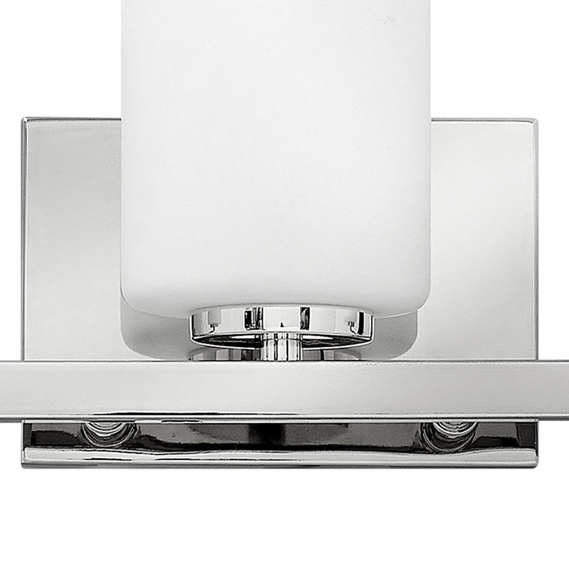 Kyra Polished Nickel 3-Light Vanity Light with Etched Opal Glass