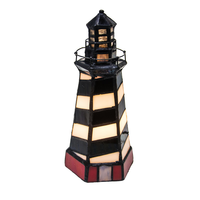Nautical Stained Glass Lighthouse Accent Lamp