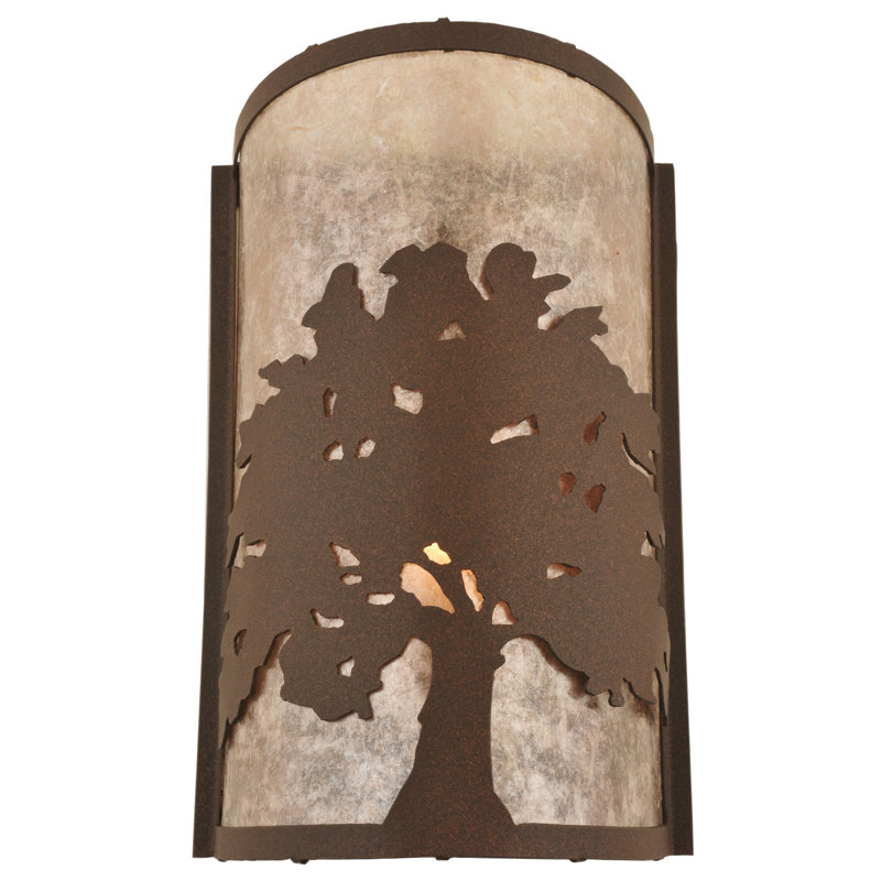Rustic Silver 1-Light Direct Wired Energy Star Sconce