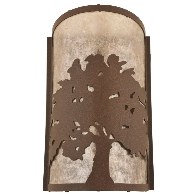 Rustic Silver 1-Light Direct Wired Energy Star Sconce