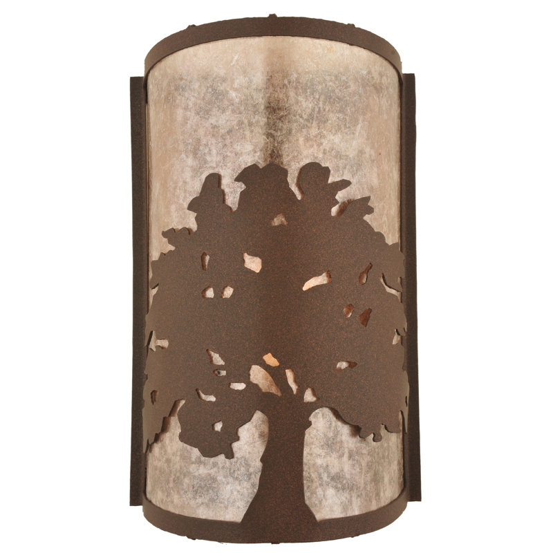 Rustic Silver 1-Light Direct Wired Energy Star Sconce