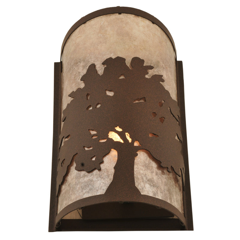 Rustic Silver 1-Light Direct Wired Energy Star Sconce