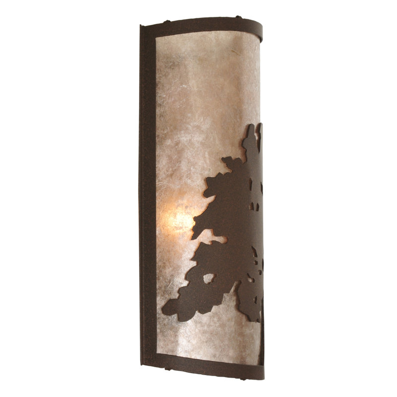 Rustic Silver 1-Light Direct Wired Energy Star Sconce