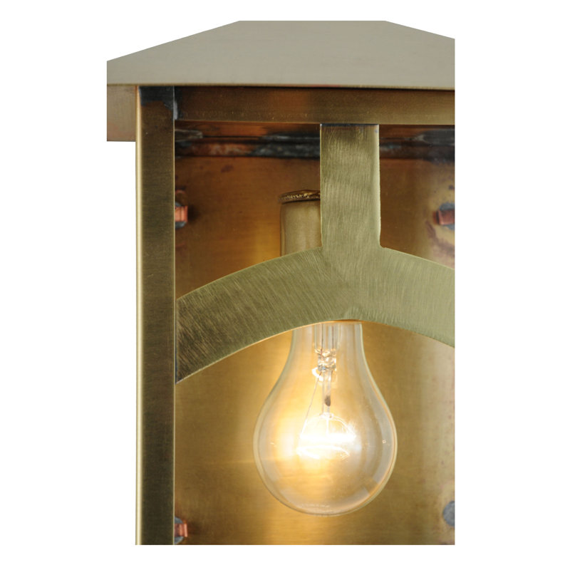 Brass 1-Light Dimmable Outdoor Wall Sconce