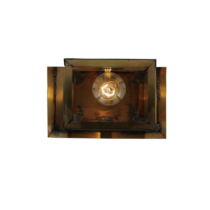 Brass 1-Light Dimmable Outdoor Wall Sconce