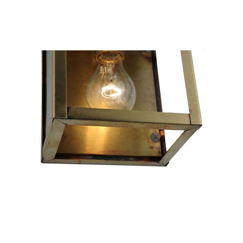 Brass 1-Light Dimmable Outdoor Wall Sconce