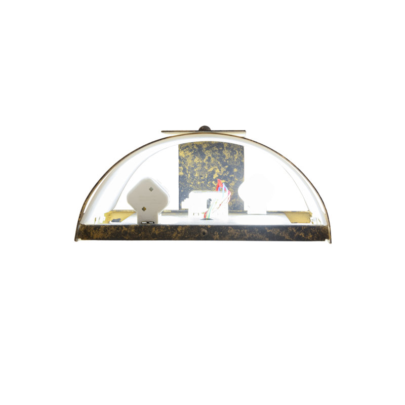 Eli Old Gold Iron 2-Light Dimmable Wall Sconce