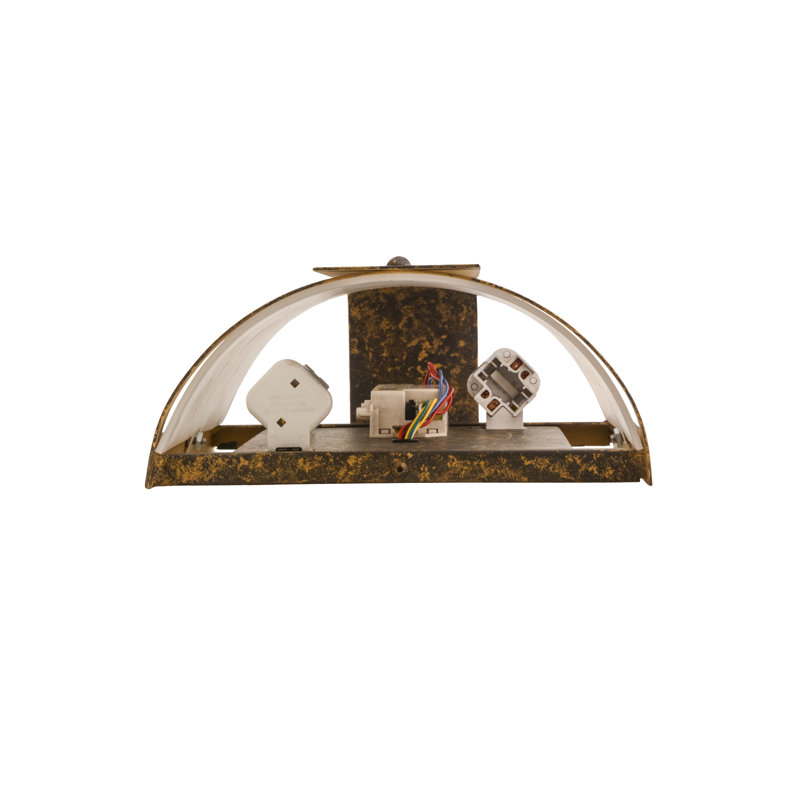 Eli Old Gold Iron 2-Light Dimmable Wall Sconce